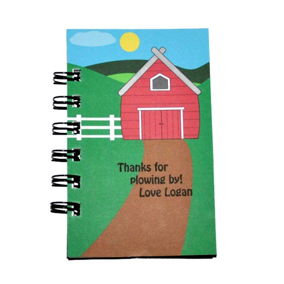 Recycled Mini Farm Spiral Bound Notebook-Total of 12 Notebooks. Farm Birthday Party Favors Il_570xn