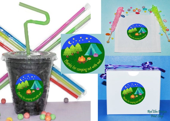 Build Your Own Party Set Pick From Stickers, Bags, Boxes and Party Cups. Camping Party Personalized Party Set. Camping Party Il_570xn