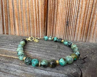 Pulsera de turquesa africana