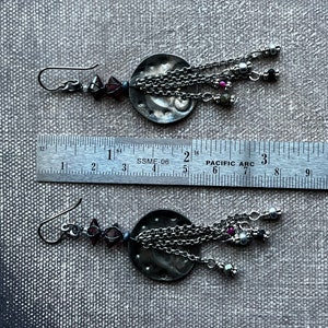 garnet earrings with performing Fleas at the Circus by AnvilArtifacts, whimsical, unique artisan jewelry, mixed metal jewelry image 10