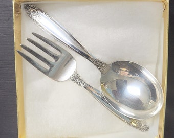 Sterling Baby Fork and Spoon Set International Prelude