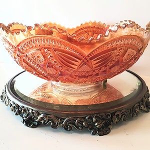 Carnival Glass Fruit Bowl Carnival Glass Fall Decor