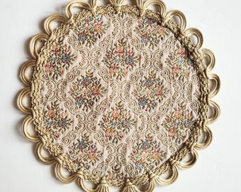 Belgian Doily Tapestry Runner Vintage Linens