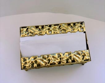 Ormolu Tissue Cover Gold Tissue Holder