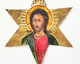 Jesus Painting Star Religious Picture Art Wall Hanging