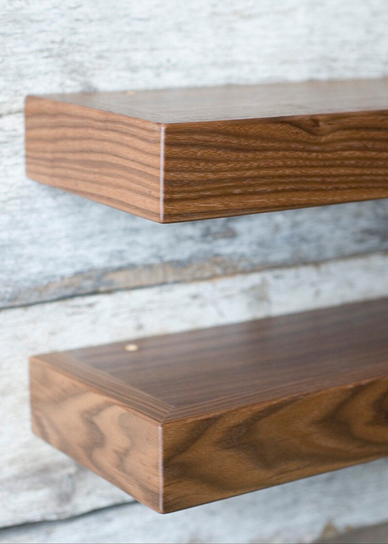 Black Walnut Floating Shelf 48 Etsy