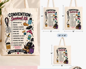 Conventie draagtas | Noodchecklist, Hydratatie, Cosplayer, Ondersteuning voor artiesten