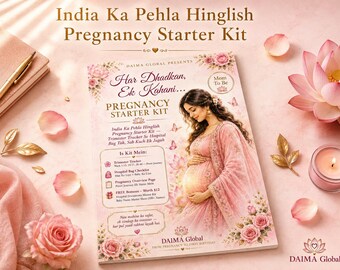 Indian Pregnancy Starter Kit Printable | Trimester Tracker & Hospital Bag Checklist | Hinglish Planner | DAIMA Global