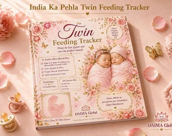 Twin Feeding Tracker | Baby A & B Log, Diaper, Sleep (Digital Download)