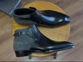 Men’s Black Leather Ankle Boots | Handmade Dress Boots with Buckle