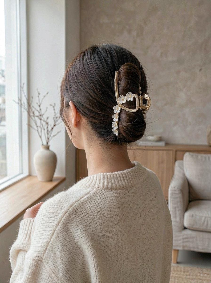 Pearl Snap Hair Clip - Etsy