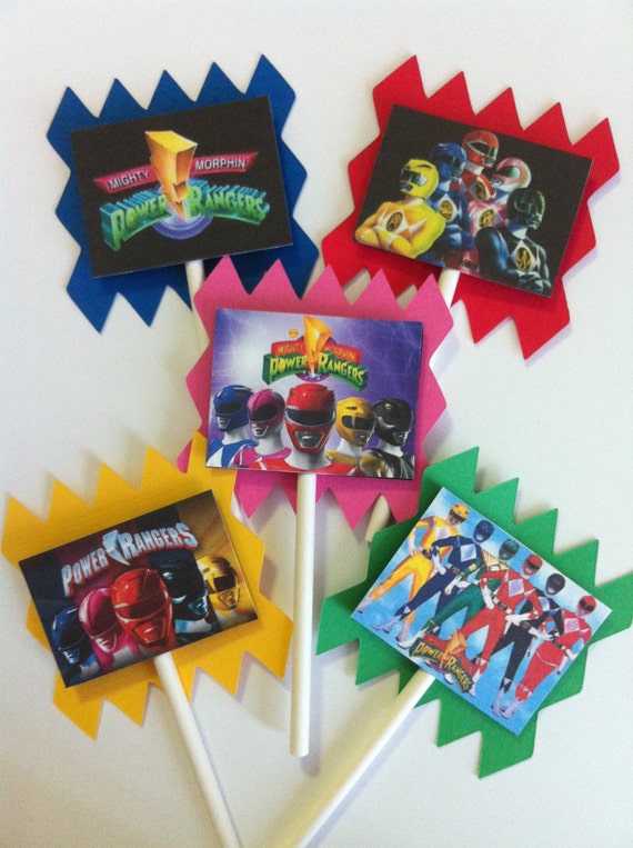 Items similar to 24 Power Rangers Cupcake Toppers on Etsy