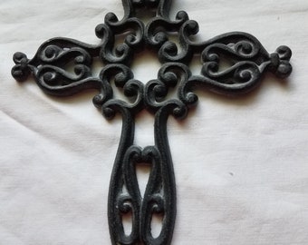 Vintage metal cross wall crucifix wall hanging