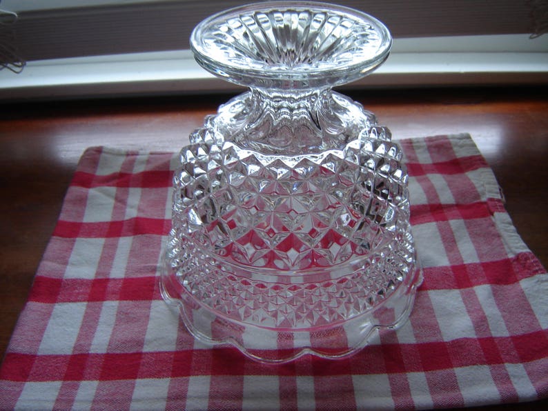Crystal Bowl Wexford disctd crystal anchor hocking wedding table decor vintage Anchor hocking centerpiece bowl serving dining