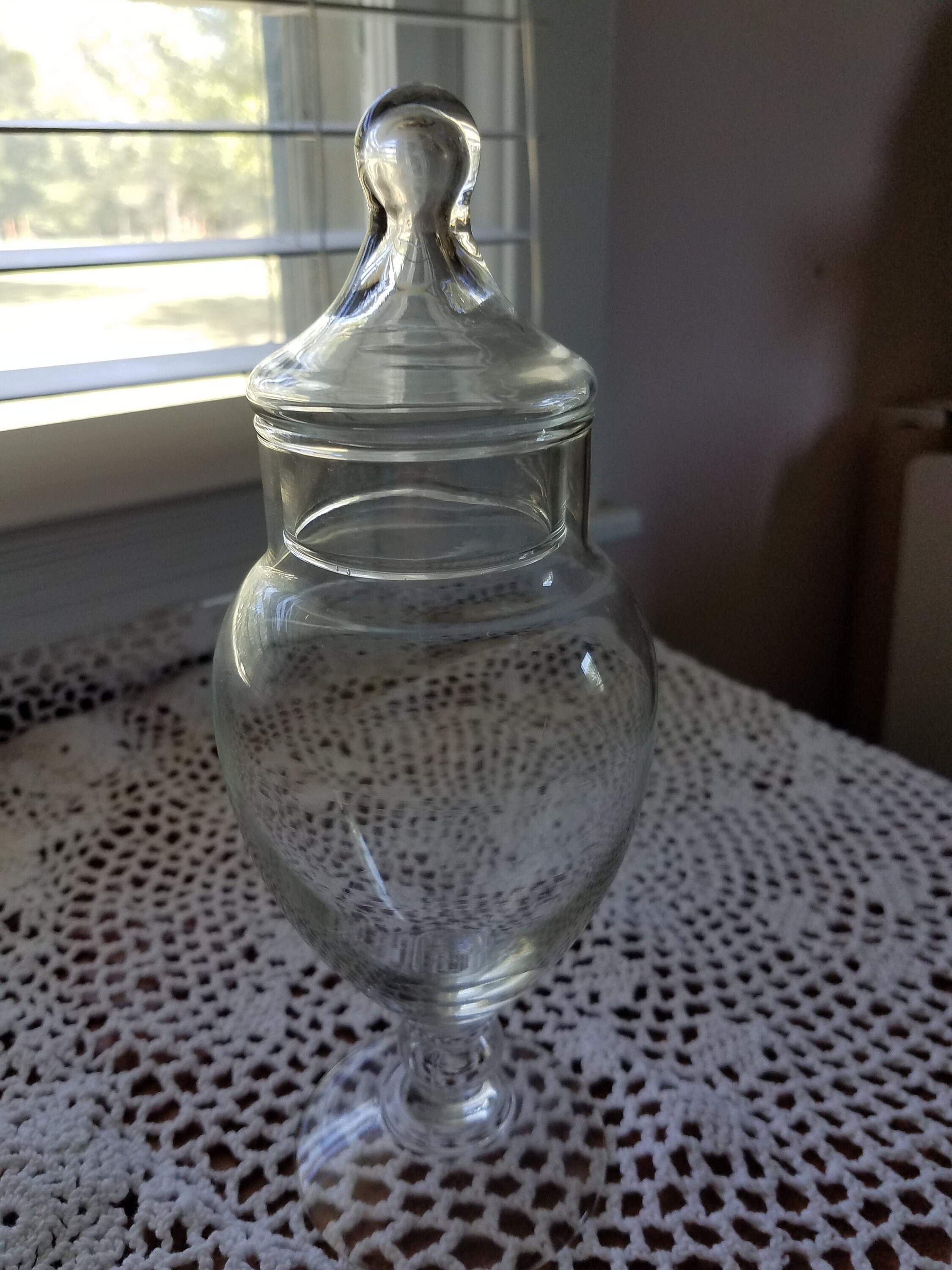 Pedestal glass jar candy buffet jar wedding table decor Etsy