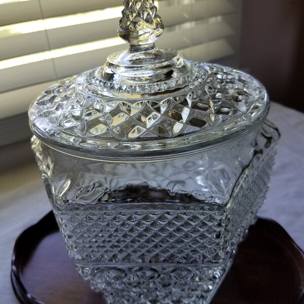 Glass Biscuit Jar Etsy