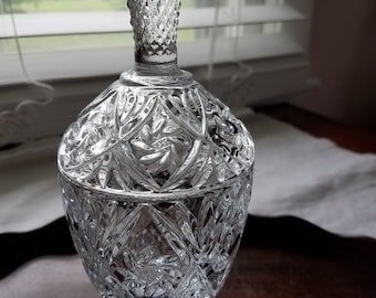 Crystal cut glass apothecary jar gift idea serving