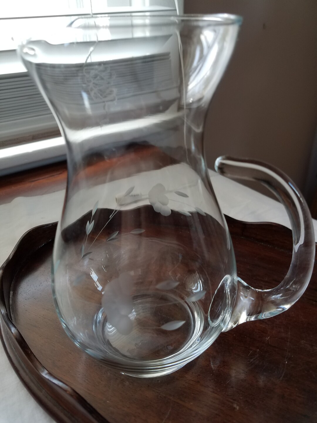 Princess House Pitcher Glass Blown Collectible Vintage Etsy