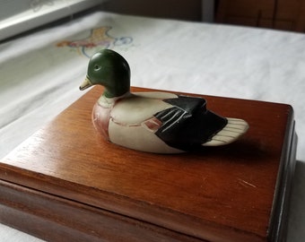 Mallard duck playing card box vintage Price box