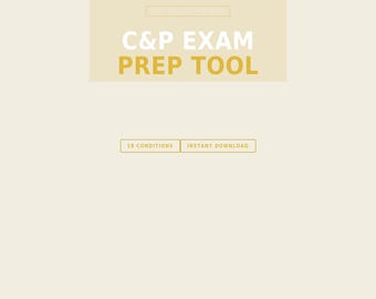 C&P Exam Prep Tool | 18 Condition-Specific Briefs | VA Disability Exam Guide | DBQ Walkthroughs and Sample Questions | Instant Download