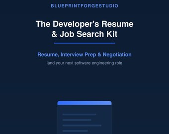 Developer Resume Kit | ATS Friendly Resume, Cover Letter and Interview Prep Templates for Software Engineers