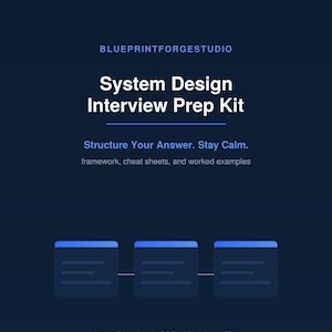 System Design Interview Prep Kit | Framework, Cheat Sheets and Worked Examples for Software Engineers