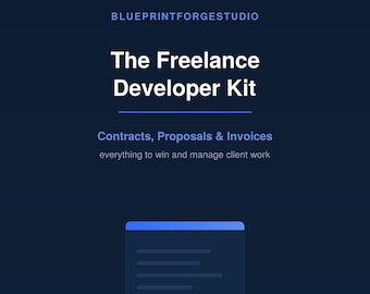 Freelance Developer Client Kit | Contract, Proposal and Invoice Templates | Scope of Work and Onboarding Checklist