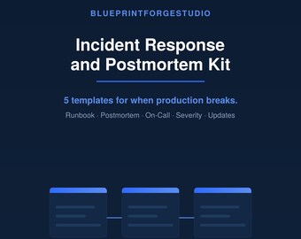 Incidenthanteringskit | Mallar för postmortem, Runbook och On-Call-överlämning | Guide till incidenthantering för utvecklare