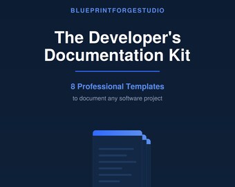 Developer Documentation Kit | README, API Docs and Changelog Templates | Markdown and PDF | Instant Download for Programmers