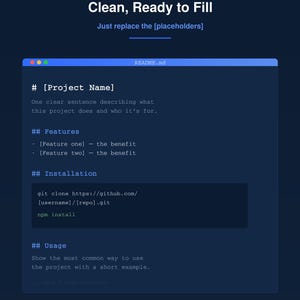 Developer Documentation Kit | README, API Docs and Changelog Templates | Markdown and PDF | Instant Download for Programmers image 3