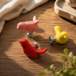 Cute Ceramic Bird Knob – Handmade Style Dresser & Wardrobe Pull