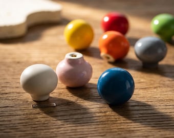Modern Ceramic Ball Knob – Stylish Drawer Pulls for Kids’ Rooms