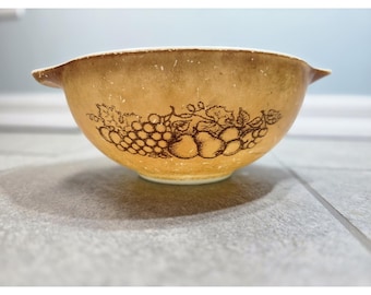 Vintage Pyrex Askungen skål #443 Old Orchard USA