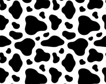 Cow Print Seamless Pattern | Farmhouse Animal SVG, PNG Bundle (Digital Download)