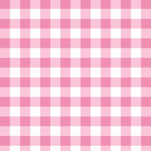 May include: A repeating gingham pattern featuring a grid of alternating solid white squares and solid light pink squares. The design consists of uniform squares arranged in a consistent horizontal and vertical layout across the entire surface.