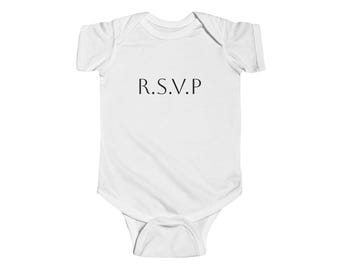RSVP Romper voor baby's | Babyromper met minimalistisch script