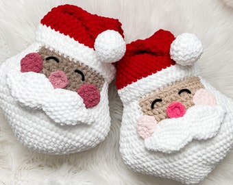 Crochet Santa Pillow | Handmade Christmas Holiday Decor