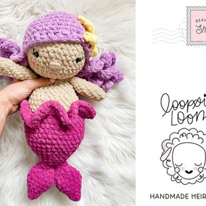 Mermaid Doll | Handmade Mermaid | Merbaby Lovie | Crochet Mermaid Doll | Heirloom Lovey | Mermaid Stuffy | Ready To Ship