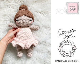Ballerina Doll | Crochet Ballerina | Ballerina Stuffy | Heirloom Lovey | Crochet Doll | Handmade Doll | Amigurumi Ballerina | Ready To Ship