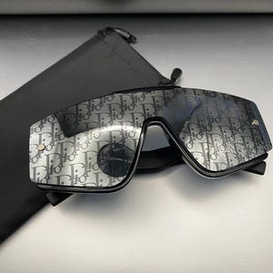 Dior Black and Gray Monogram Shield Visor Gucci monogram visor - Gem main image 3