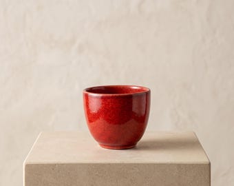 Taza de gres para espresso - Taza de cerámica sin asa, regalo artesanal para amantes del espresso