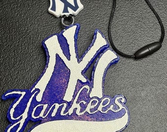New York Yankee Car Freshie w/ Matching Silicone Bead