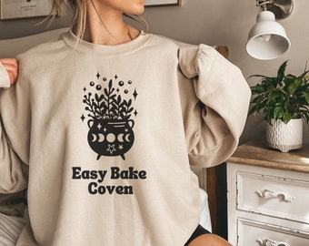 Easy Bake Coven Sweater, Funny Witch Sweater,  Witchy Sweatshirt, Witchy Sweater, Goth Sweater, Spiritual Sweater, Occult Clothing