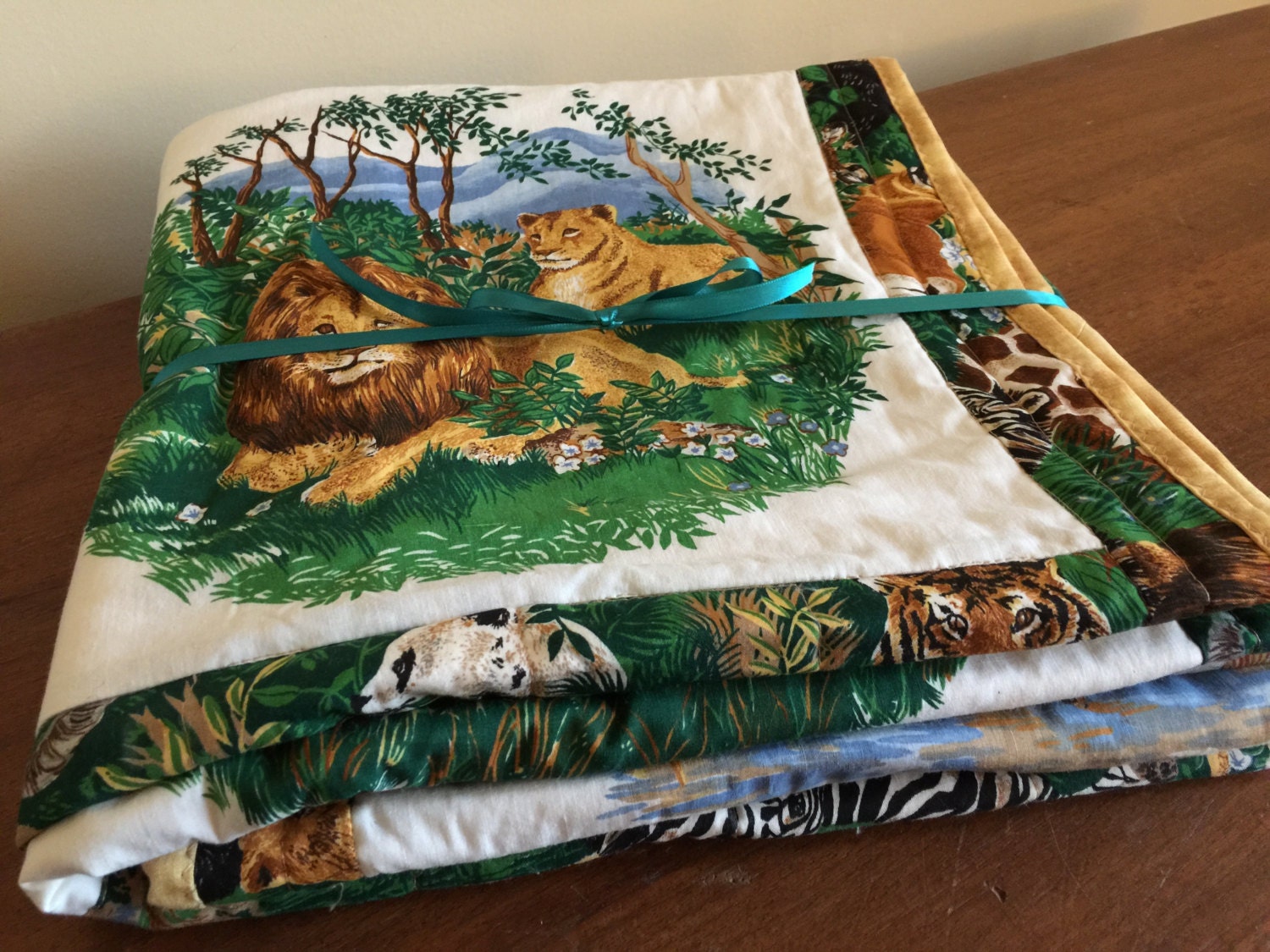 Jungle Quilt Baby Quilt Safari Etsy