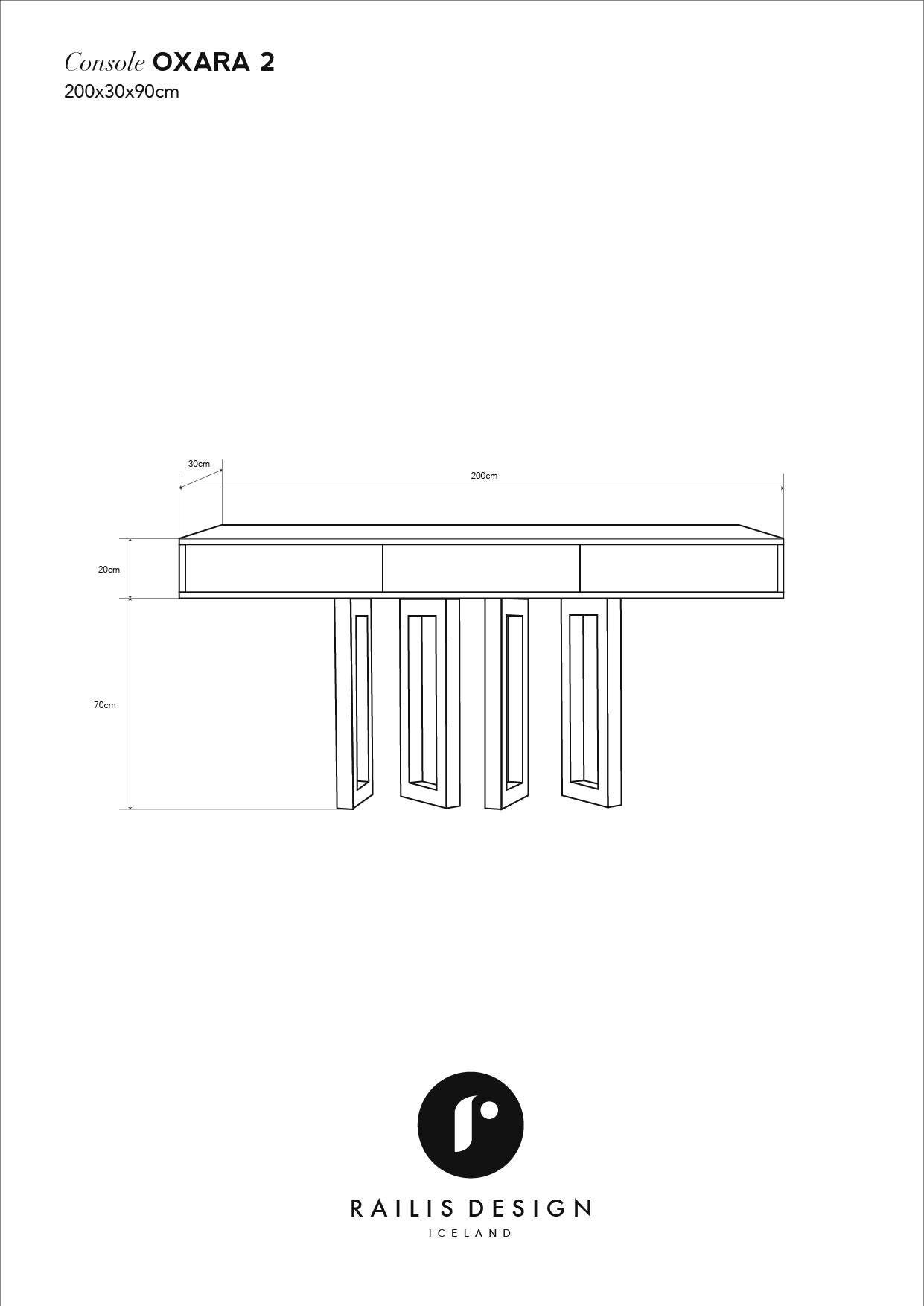 Contemporary Oxara Console Table With 