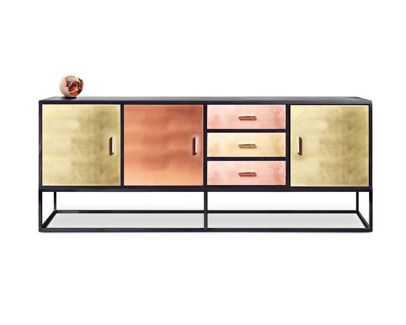 Sideboard Reykjavik. Brass Bronze Copper Sideboard. Luxury Etsy