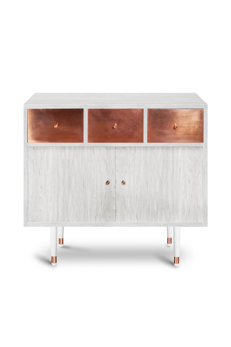 Black gallery edition Scandinavian Design Sideboard Vatnafjoll Cupboard Copper Furniture Luxury Furniture. Midcentury Modern
