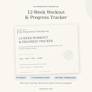 12-weken trainingsschema (pdf) | Trainingslogboek en voortgangsplanner voor de sportschool | Krachttracker