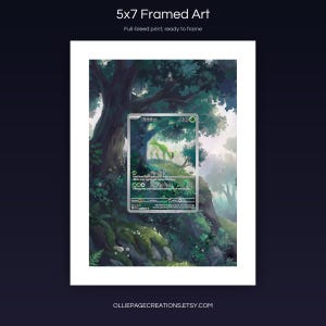 Virizion 095/086 5x7 full-bleed framed art print, ready to frame, White Flare