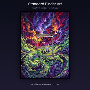 Mega Gengar EX 284/2177 extended art 3x3 grid layout, full 9-pocket binder page display printable, Ascended Heroes collector insert